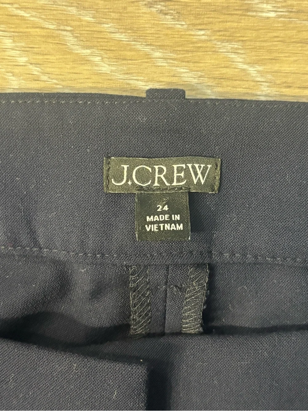 J.Crew Natalia Pants Sz 24 Navy Blue Wide Leg Office Work Interview Corpcore Job